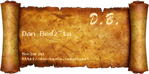 Dan Beáta névjegykártya